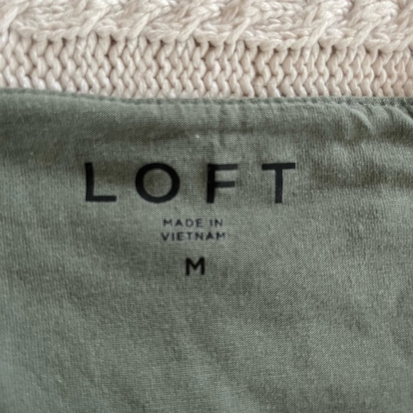 LOFT Cotton Tank, Wide Straps, Olive Women’s Size Medium - Picture 5 of 10